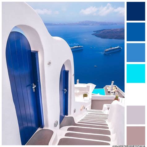 santorini blue color.